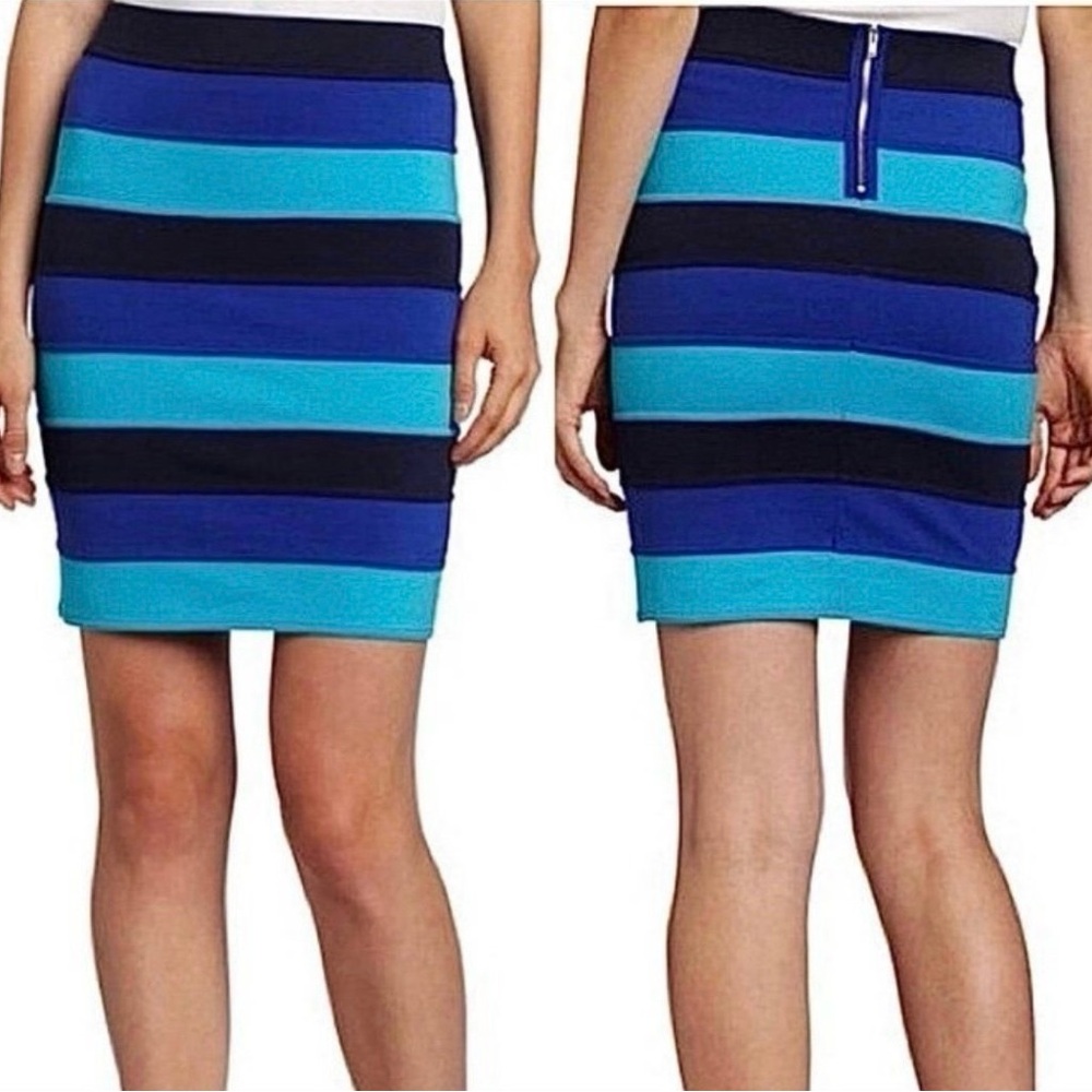 $118 MSRP NWOT Lilly Pulitzer Cheyenne Skirt In Bomber Blue Banded Stripe